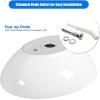 Giantex Bathroom Sink, Vessel Sink 16×13 Inch, Basin Porcelain with Anti-clogging Pop Up Drain, Countertop Bathroom Vanity Vessel Sink, Oval Ceramic Sink Bowl, Bathroom Vessel Sink, White