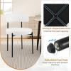 Giantex Boucle Dining Chairs Set of 2, Upholstered Round Kitchen Chair with Curved Backrest & Metal Legs, Modern Armless Side Chair, White Sherpa Accent Chairs for Dining Room(2 Count (Pack of 4))