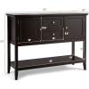 Giantex Buffet Sideboard, Wood Storage Cabinet, Console Table with Storage Shelf, 2 Drawers and Cabinets, Living Room Kitchen Dining Room Furniture, Wood Buffet Server (Coffee Brown)(Coffee Brown)