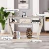 Giantex Console Table Easy Assembly Entryway Table W/Storage Drawer and Bottom Shelf, Mufti-Functional Home Furniture for Hallway, Living Room, Bedroom, Office 47 Inch Accent Hall Table (Gray Wash)(Gray Wash)