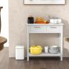Giantex Console Table with Drawers, Entry Table, Narrow Sofa Table with Open Storage Shelf, Wood Legs, Foyer Table, Entryway Table for Office, Living Room, Hallway, Couch Table (White)(White)