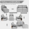 Giantex Convertible Sectional Sofa Couch, Modern L-Shaped Sectional Couch 3-Seat Sofa with Reversible Chaise, Spring Support Large Weight, Linen Fabric Corner Sofa Sets for Apartment, Dorm(Light Gray)