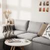 Giantex Convertible Sectional Sofa Couch, Modern L-Shaped Sectional Couch 3-Seat Sofa with Reversible Chaise, Spring Support Large Weight, Linen Fabric Corner Sofa Sets for Apartment, Dorm(Light Gray)