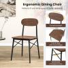 Giantex Dining Table Set for 4, Mid-Century Kitchen Furniture Set w/Kitchen Table, 4 Dining Chairs, Reinforced Metal Frame, 5-Piece Space-Saving Dinette Set for Small Place, Breakfast Nook
