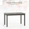 Giantex Dining Table for 4 People, 48″x 29″ Kitchen Table with Wood Legs, Load 330 Lbs, Rectangular Dinner Table for Small Space, Dinette, Apartment, Living Room, Dining Room (Black)(Grey)