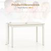 Giantex Dining Table for 4 People, 48″x 29″ Kitchen Table with Wood Legs, Load 330 Lbs, Rectangular Dinner Table for Small Space, Dinette, Apartment, Living Room, Dining Room (Black)(White)