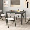 Giantex Dining Table for 4 People, 48″x 29″ Kitchen Table with Wood Legs, Load 330 Lbs, Rectangular Dinner Table for Small Space, Dinette, Apartment, Living Room, Dining Room (Black)(Grey)