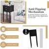 Giantex End Table w/ 2 Drawers Side Table Nightstand Multi-Purpose Accent Table Living Room Bedroom Home Furniture (1, White)(Black)