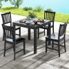 Giantex Expandable Aluminum Dining Table for 4-6 People, 31.5”-63” Extendable Patio Table, Adjustable Rectangular Bistro Table, Outdoor Dining Furniture for Garden, Deck & Poolside