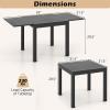 Giantex Expandable Aluminum Dining Table for 4-6 People, 31.5”-63” Extendable Patio Table, Adjustable Rectangular Bistro Table, Outdoor Dining Furniture for Garden, Deck & Poolside