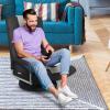 Giantex Floor Gaming Chair, 360 Degree Swivel Floor Chair with Armrests, 6 Adjustable Position, Padded Backrest, Folding Floor Chair Rocker for Games, Lazy Sofa Lounger, Gaming Chair Floor, Black/Gray(Black/Gray)
