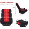 Giantex Floor Gaming Chair, 360 Degree Swivel Floor Chair with Armrests, 6 Adjustable Position, Padded Backrest, Folding Floor Chair Rocker for Games, Lazy Sofa Lounger, Gaming Chair Floor, Black/Gray(Red / Black)