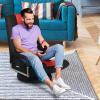Giantex Floor Gaming Chair, 360 Degree Swivel Floor Chair with Armrests, 6 Adjustable Position, Padded Backrest, Folding Floor Chair Rocker for Games, Lazy Sofa Lounger, Gaming Chair Floor, Black/Gray(Red / Black)