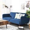 Giantex Foldable Futon Sofa Bed, Convertible Sofa Couch Upholstered Futon Sleeper Sofa, 3-Level Angle Adjustable, Pull Out Futon Bed Ideal for Compact Living Room Apartment, Dorm (Gray)(Navy)