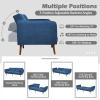 Giantex Foldable Futon Sofa Bed, Convertible Sofa Couch Upholstered Futon Sleeper Sofa, 3-Level Angle Adjustable, Pull Out Futon Bed Ideal for Compact Living Room Apartment, Dorm (Gray)(Navy)