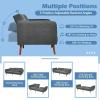 Giantex Foldable Futon Sofa Bed, Convertible Sofa Couch Upholstered Futon Sleeper Sofa, 3-Level Angle Adjustable, Pull Out Futon Bed Ideal for Compact Living Room Apartment, Dorm (Gray)(Grey)