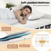 Giantex Folding Bed with Mattress and Top Pillow, Twin Size Portable Guest Beds w/Metal Frame, Storage Pocket, Space-Saving Rollaway Foldable Bed with Memory Foam Mattress for Adults, 75″ x 39″(Small Single)