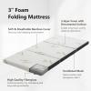 Giantex Folding Mattress Twin, 3″ Tri-fold Memory Foam Mattress, Foldable Mattress Topper w/Soft Knit Fabric, Portable Mattress w/Carrying Bag for RV Guest Bed, CertiPUR-US Certified (Twin XL)(Twin XL)
