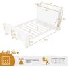 Giantex Full Size Bed Frame with Storage Headboard & Footboard, Solid Wood LED Bed w/Charging Station, White Full Bed Frame for Kids, Teens & Adults, No Box Spring Needed, White(Full)