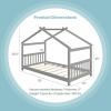 Giantex House Bed Twin, Solid Wood Kids House Bed with Roof, Headboard and Footboard, Low Floor Twin Bed Frame for Toddlers Teens Girls Boys, No Box Spring Needed, White(Grey)