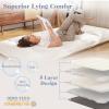 Giantex Japanese Floor Mattress, 4 Inch Futon Mattress w/Washable Cover & Storage Bag, Foldable Roll up Mattress Tatami Mat, Portable Sleeping Pad for Camping, Dormitory, Queen(Beige)