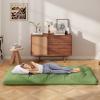 Giantex Japanese Floor Mattress, 4 Inch Futon Mattress w/Washable Cover & Storage Bag, Foldable Roll up Mattress Tatami Mat, Portable Sleeping Pad for Camping, Dormitory, Queen(Green)