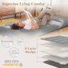 Giantex Japanese Floor Mattress, 4 Inch Futon Mattress w/Washable Cover & Storage Bag, Foldable Roll up Mattress Tatami Mat, Portable Sleeping Pad for Camping, Dormitory, Queen(Grey)