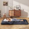 Giantex Japanese Floor Mattress, 4 Inch Futon Mattress w/Washable Cover & Storage Bag, Foldable Roll up Mattress Tatami Mat, Portable Sleeping Pad for Camping, Dormitory, Queen(Black)