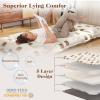 Giantex Japanese Floor Mattress, 4 Inch Futon Mattress w/Washable Cover & Storage Bag, Foldable Roll up Mattress Tatami Mat, Portable Sleeping Pad for Camping, Dormitory, Queen(Brown Bear)