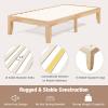 Giantex King Wood Platform Bed Frame, 14 Inch Solid Rubber Wood Mattress Foundation, Heavy Duty Wooden Slats Support, No Box Spring Needed, Easy Assembly, Natural(Natural)