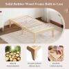 Giantex King Wood Platform Bed Frame, 14 Inch Solid Rubber Wood Mattress Foundation, Heavy Duty Wooden Slats Support, No Box Spring Needed, Easy Assembly, Natural(Natural)