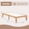 Giantex King Wood Platform Bed Frame, 14 Inch Solid Rubber Wood Mattress Foundation, Heavy Duty Wooden Slats Support, No Box Spring Needed, Easy Assembly, Natural(Natural)