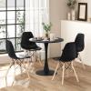 Giantex Kitchen Table Chairs Set of 4 – Dinette Table Set with 32” Round Table and Dining Chairs, Modern Breakfast Nook Table Set for Small Spaces, Apartments, 5-Piece Dining Table Set (Black)(Black)