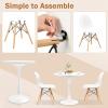 Giantex Kitchen Table Chairs Set of 4 – Dinette Table Set with 32” Round Table and Dining Chairs, Modern Breakfast Nook Table Set for Small Spaces, Apartments, 5-Piece Dining Table Set (Black)(White)