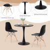 Giantex Kitchen Table Chairs Set of 4 – Dinette Table Set with 32” Round Table and Dining Chairs, Modern Breakfast Nook Table Set for Small Spaces, Apartments, 5-Piece Dining Table Set (Black)(Black)