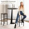 Giantex Metal Bar Stools Set of 4, 26″ Backless Barstools with Metal Legs & Footrest, Breakfast Bar Dining Chairs, Industrial Counter Height Stools for Kitchen Island, Home Bar, Dining Room (Grey)(Grey)