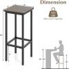 Giantex Metal Bar Stools Set of 4, 26″ Backless Barstools with Metal Legs & Footrest, Breakfast Bar Dining Chairs, Industrial Counter Height Stools for Kitchen Island, Home Bar, Dining Room (Grey)(Grey)