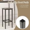 Giantex Metal Bar Stools Set of 4, 26″ Backless Barstools with Metal Legs & Footrest, Breakfast Bar Dining Chairs, Industrial Counter Height Stools for Kitchen Island, Home Bar, Dining Room (Grey)(Grey)