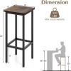 Giantex Metal Bar Stools Set of 4, 26″ Backless Barstools with Metal Legs & Footrest, Breakfast Bar Dining Chairs, Industrial Counter Height Stools for Kitchen Island, Home Bar, Dining Room (Grey)(Rustic Brown)