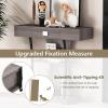 Giantex Narrow Console Table T-Shaped – Behind Couch Table with Drawer, Shelves, Dual Anti-Tipping Kits, Modern Foyer Table, Sofa Side Table for Living Room, Entryway, Hallway, Entry Table (Gray)(Grey)