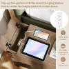 Giantex Night Stand with Charging Station, Flip Top End Side Table w/USB Ports & Outlets, Modern Bedside Table w/Storage Drawer, Cabinet, Magazine Rack, Narrow Wood Nightstand for Bedroom (1, Oak)(Oak)