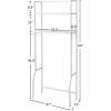 Giantex Over-The-Toilet Storage Space Saver Bathroom Metal Spacesaver Rack with 2 Tier Rack, Hooks and Adjustable Feet Multifunctional Toilet Space-Saving Storage