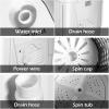 Giantex Portable Compact 13 Lbs Mini Twin Tub Washing Machine Washer Spin Dryer (Black&White)(Gray&White)