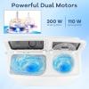 Giantex Portable Mini Compact Twin Tub Washing Machine 20lbs Washer Spain Spinner Portable Washing Machine, Blue+ White(White & Grey)