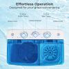 Giantex Portable Washing Machine, 20lbs Capacity, 12lbs Washer and 8lbs Spinner, Compact for Apartment RV, Gray & White, GX20313-PE(Blue+White)