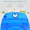 Giantex Portable Washing Machine, Mini Washer and Spinner Combo, 5.5lbs Washing Capacity, Semi-automatic Compact Laundry Machine for Apartment Dorm RV(5.5 LBS Capacity)