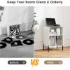 Giantex Record Player Stand with Charging Station, Turntable Stand with Storage Cabinet, Record Player Shelf with Metal Legs, Vinyl Record Storage up to 150 Albums for Living Room (Oak)(White)