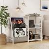 Giantex Record Player Stand with Vinyl Storage, 6-Tier Turntable Stand Up to 280 Albums, Record Player Table w/ Record Holder & Display Shelf, Vinyl Record Storage Media Stereo for Living Room (White)