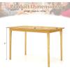 Giantex Rectangular Dining Table, Mid Century Modern Kitchen Table, Vintage Coffee Table W/Tabletop & Solid Wood Legs, Wood Farmhouse Table (Natural)(Natural)