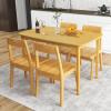 Giantex Rectangular Dining Table, Mid Century Modern Kitchen Table, Vintage Coffee Table W/Tabletop & Solid Wood Legs, Wood Farmhouse Table (Natural)(Natural)